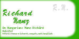 richard manz business card